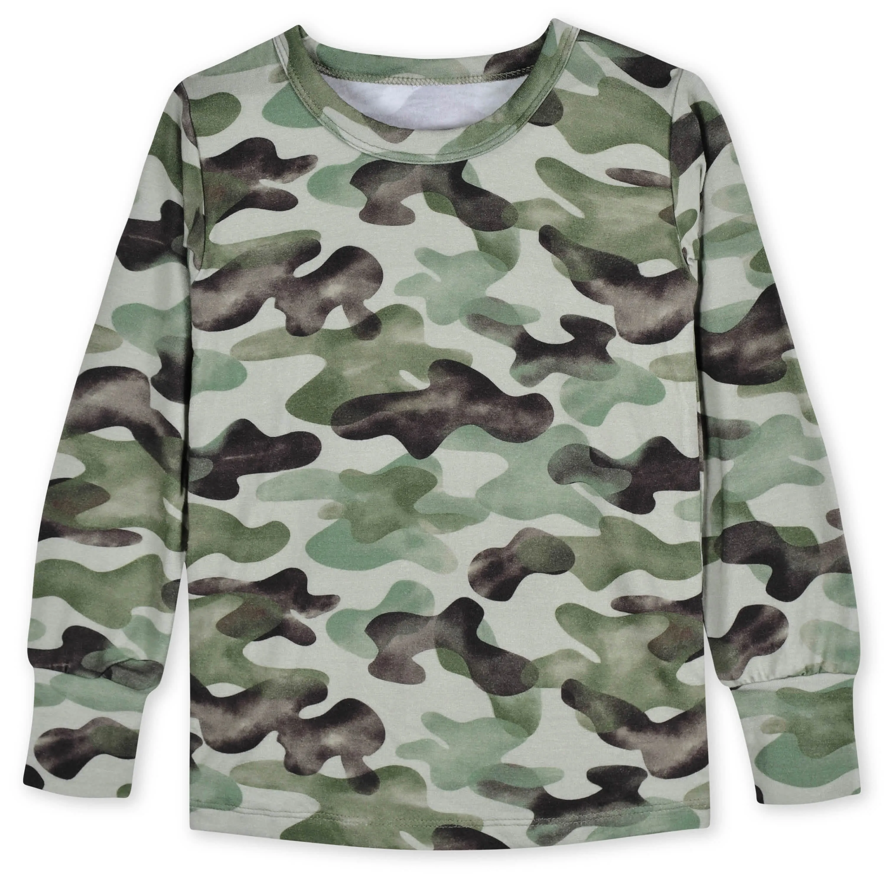 2-Piece Infant & Toddler Hide & Seek Camo Buttery Soft Viscose Made from Eucalyptus Snug Fit Pajamas