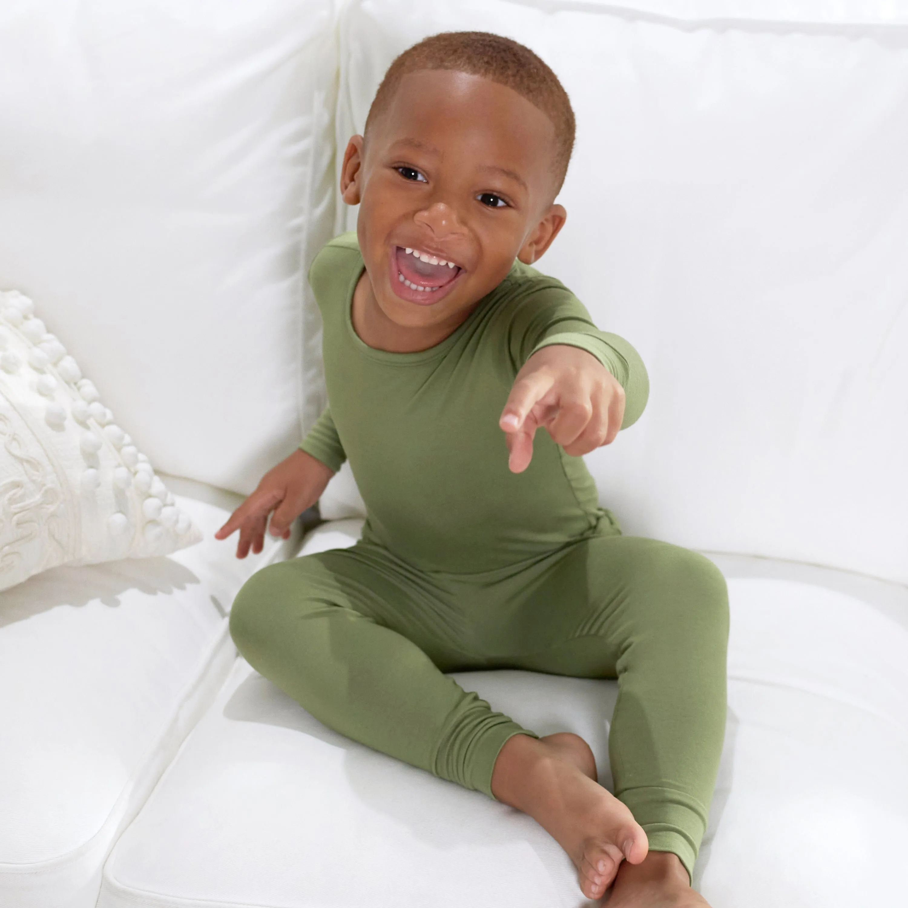 2-Piece Infant & Toddler Moss Buttery Soft Viscose Made from Eucalyptus Snug Fit Pajamas