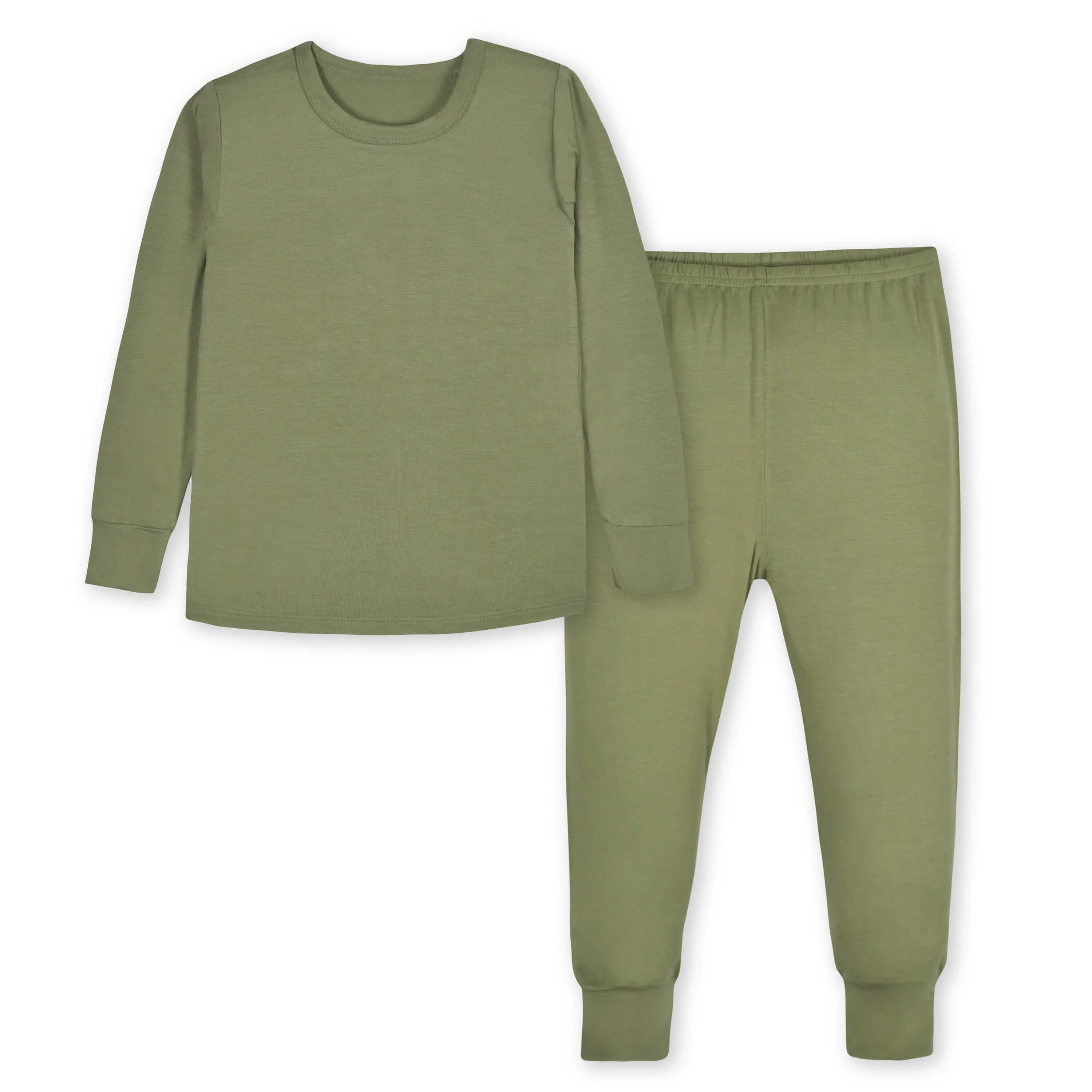 2-Piece Infant & Toddler Moss Buttery Soft Viscose Made from Eucalyptus Snug Fit Pajamas