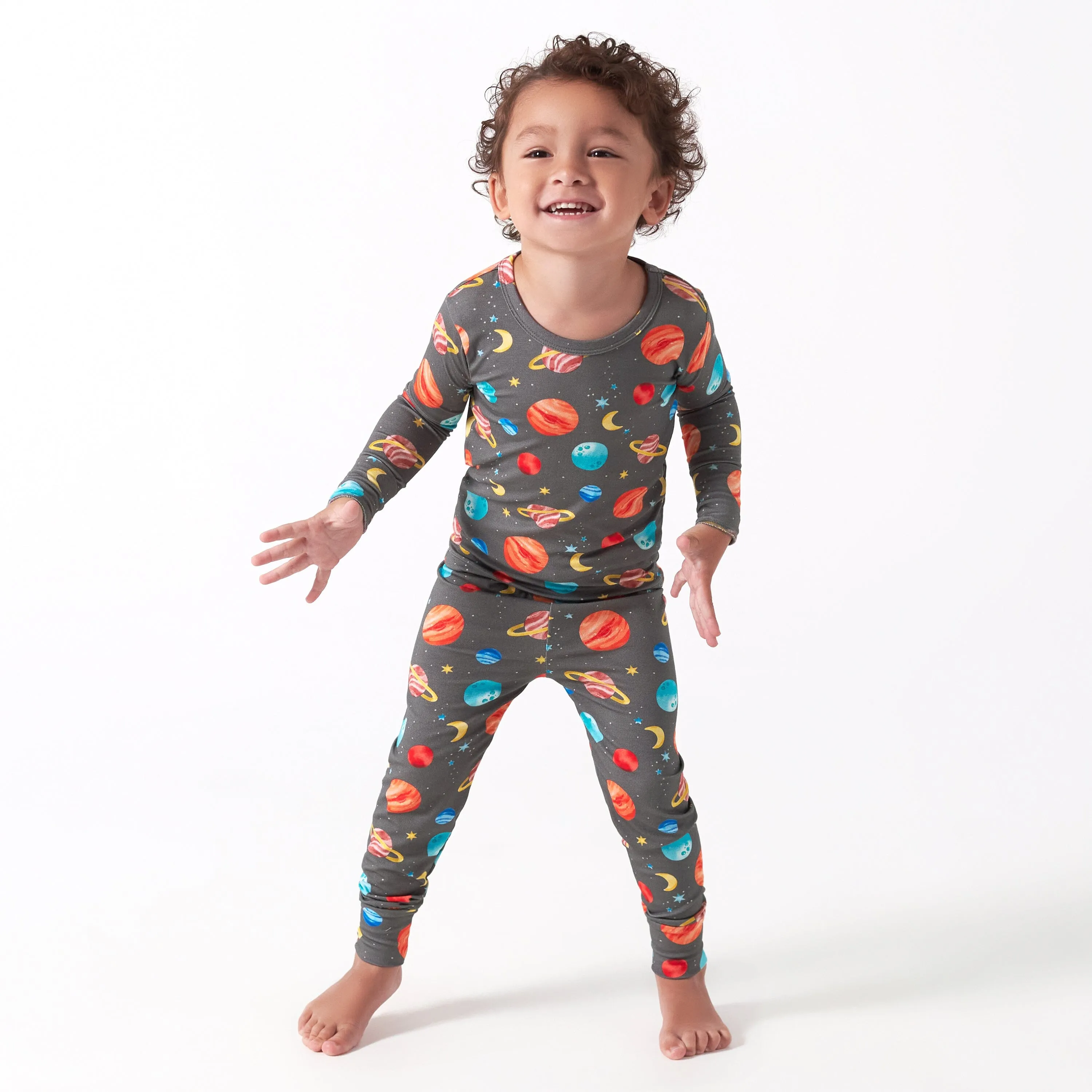 2-Piece Infant & Toddler Outer Space Buttery Soft Viscose Made from Eucalyptus Snug Fit Pajamas