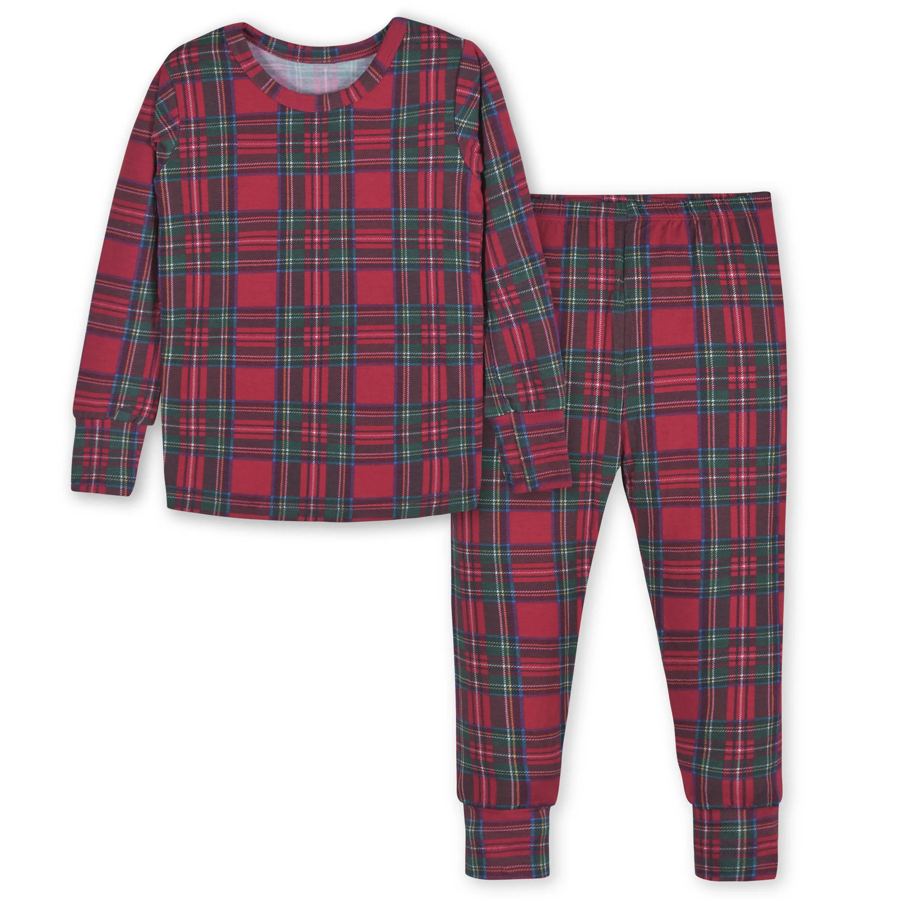 2-Piece Infant & Toddler Plaid About You Buttery Soft Viscose Made from Eucalyptus Snug Fit Holiday Pajamas