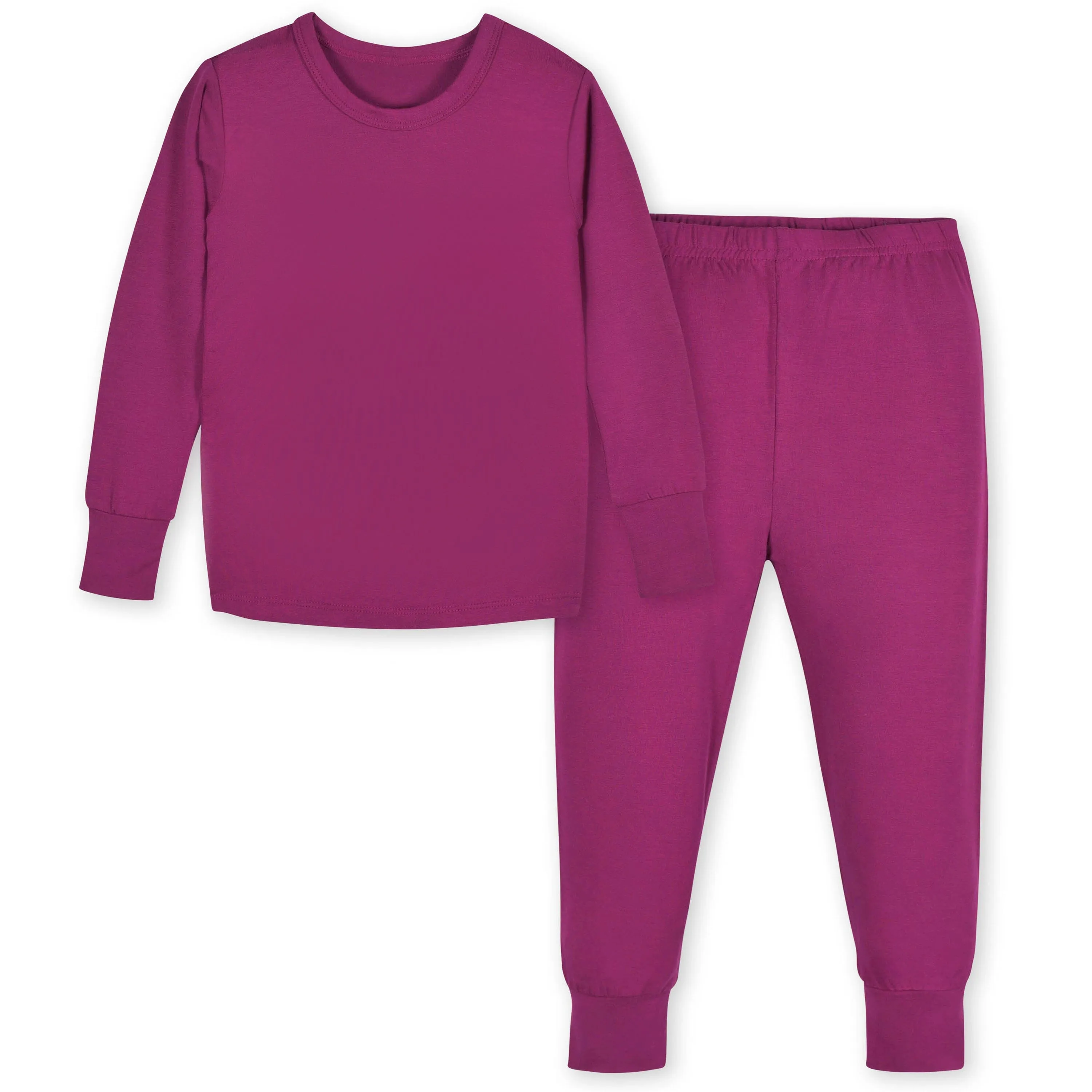 2-Piece Infant & Toddler Raspberry Buttery Soft Viscose Made from Eucalyptus Snug Fit Pajamas