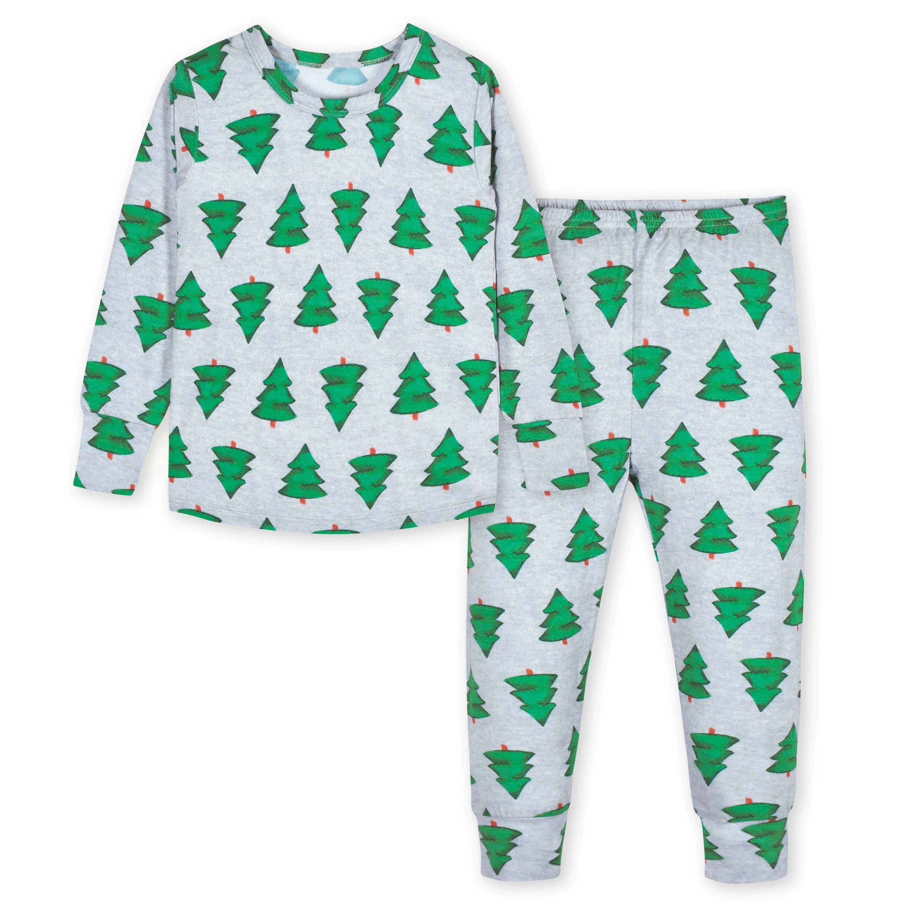 2-Piece Infant & Toddler Spruce Buttery Soft Viscose Made from Eucalyptus Snug Fit Holiday Pajamas