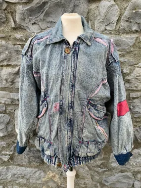 80s washed denim jacket    uk 10-12