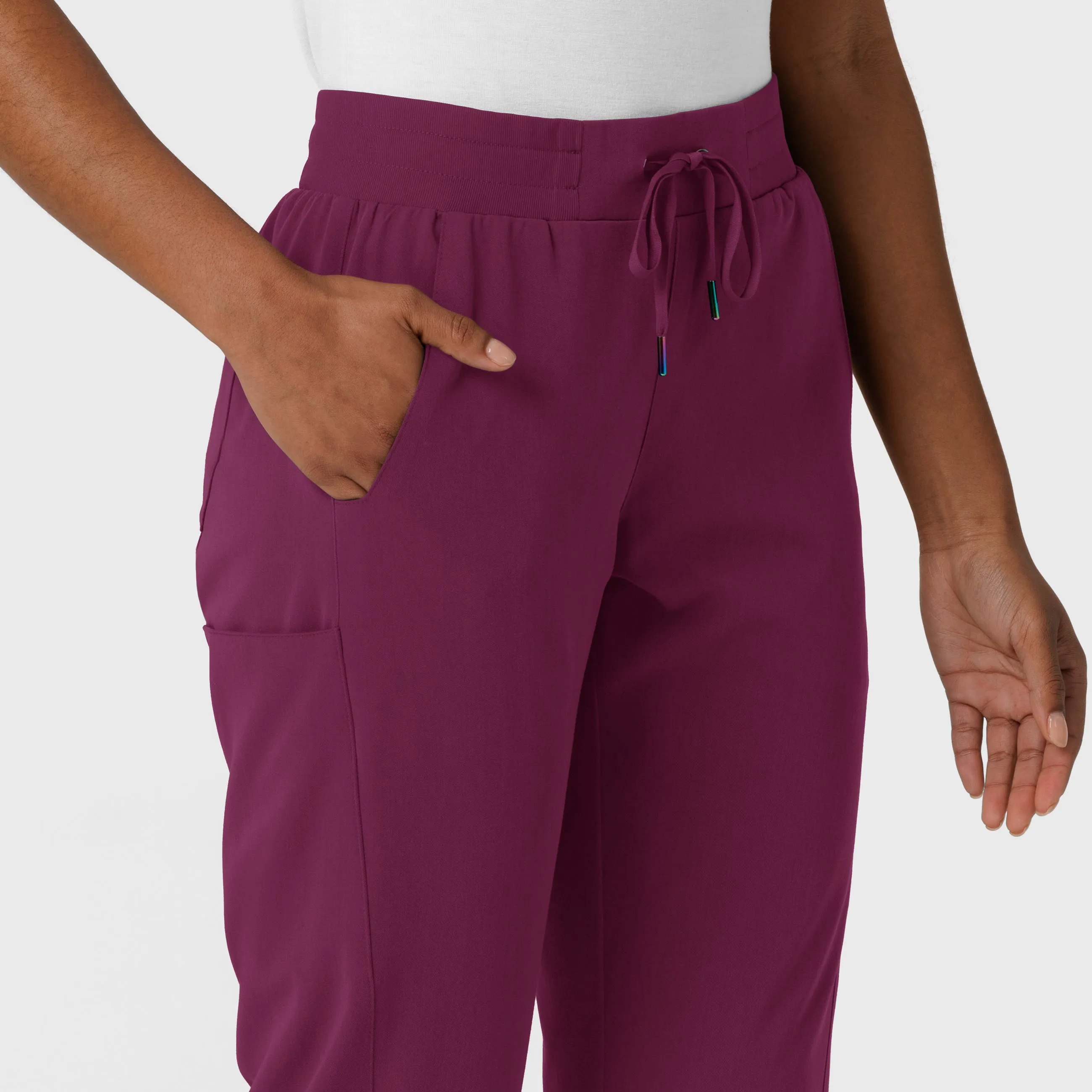 Aero Remix Women's Cargo Jogger Scrub Pant - Wine