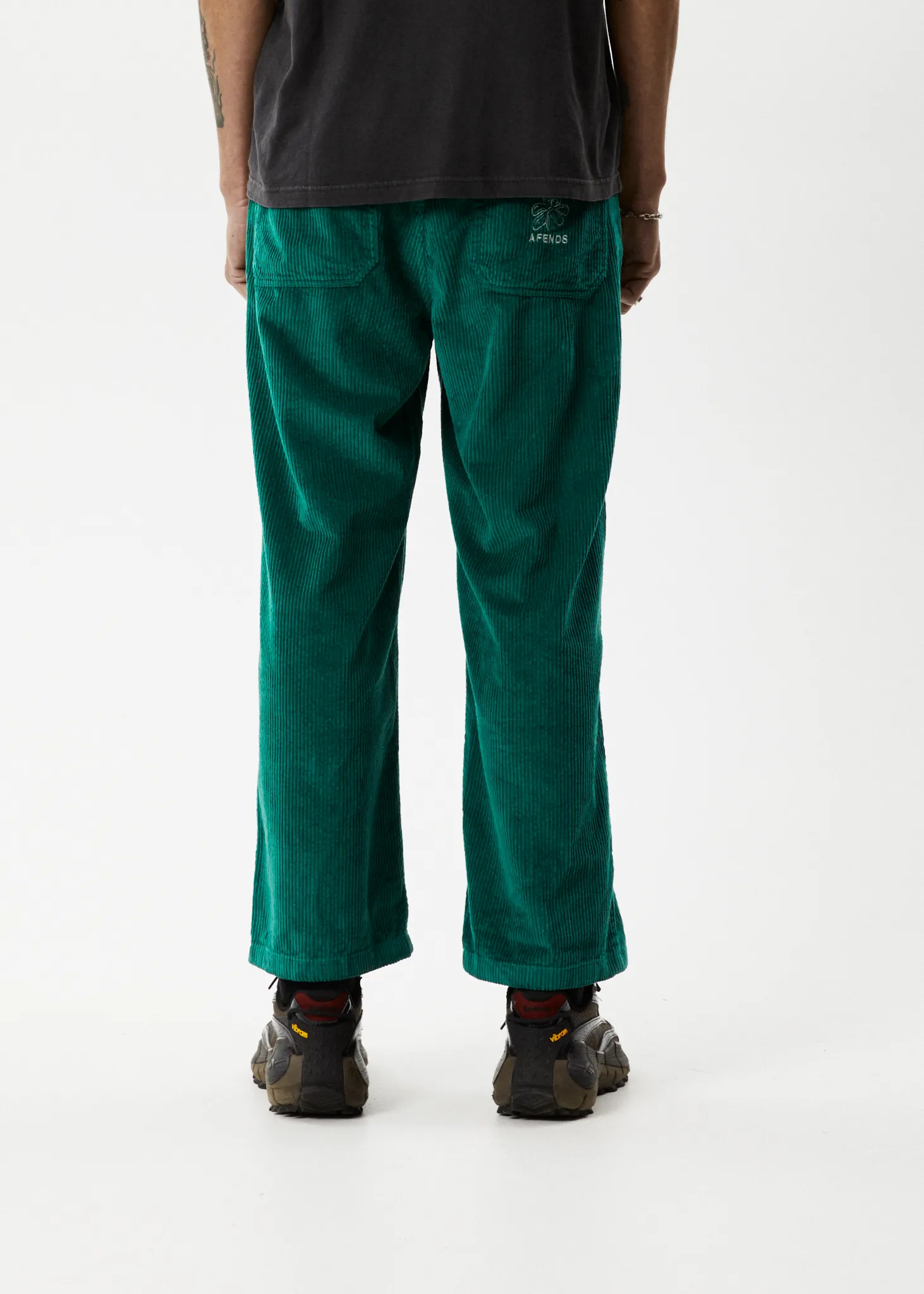 AFENDS Mens Pablo Union - Corduroy Baggy Pants - Emerald