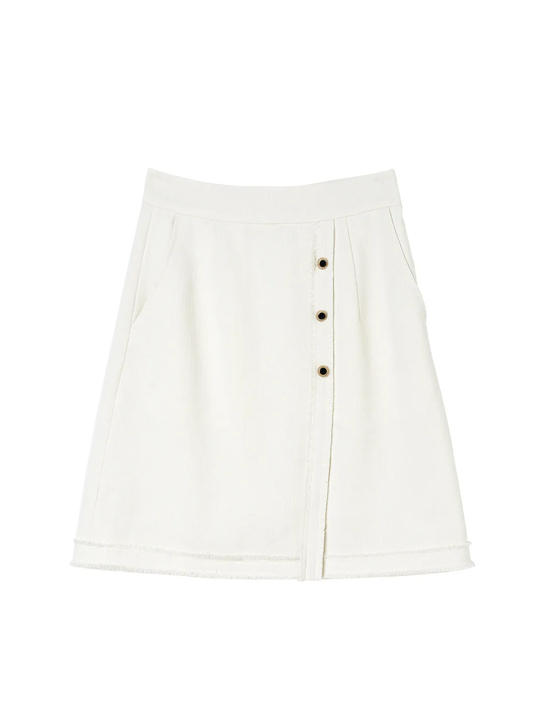 Aitana Apricot Brushed Tweed Skirt