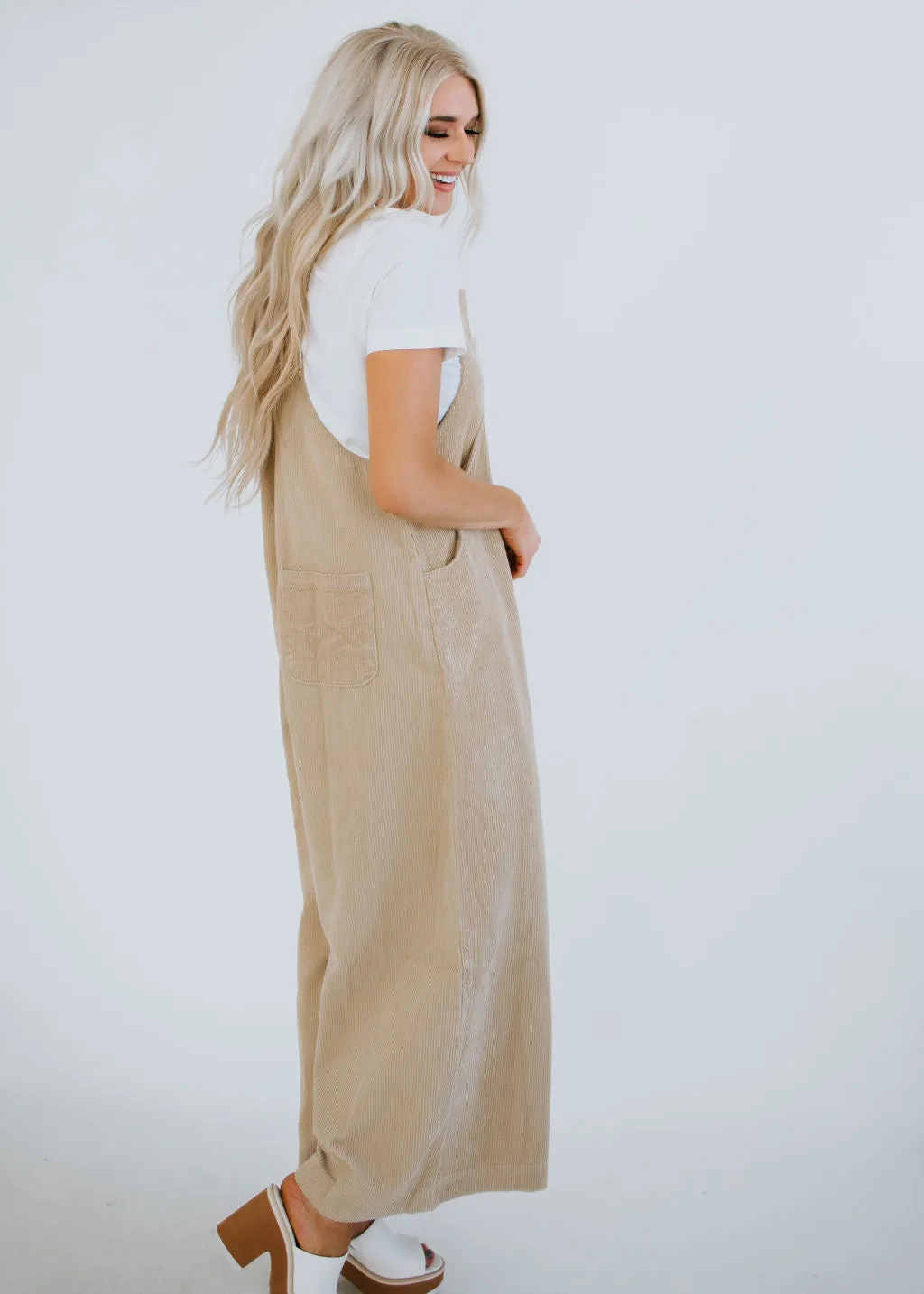 Astrid Corduroy Wide Leg Overalls