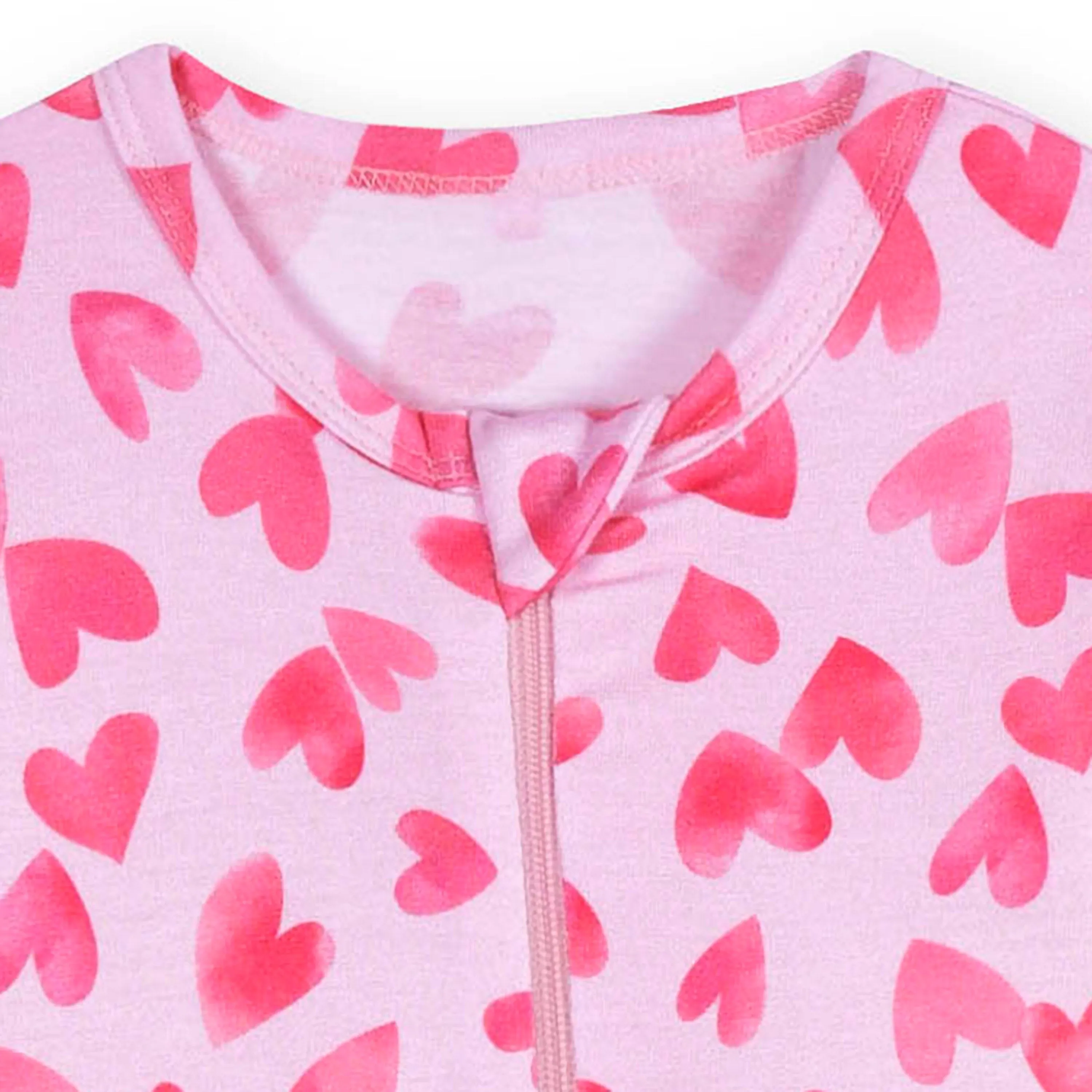 Baby & Toddler Girls Heartfelt Buttery Soft Viscose Made from Eucalyptus Snug Fit Footed Pajamas