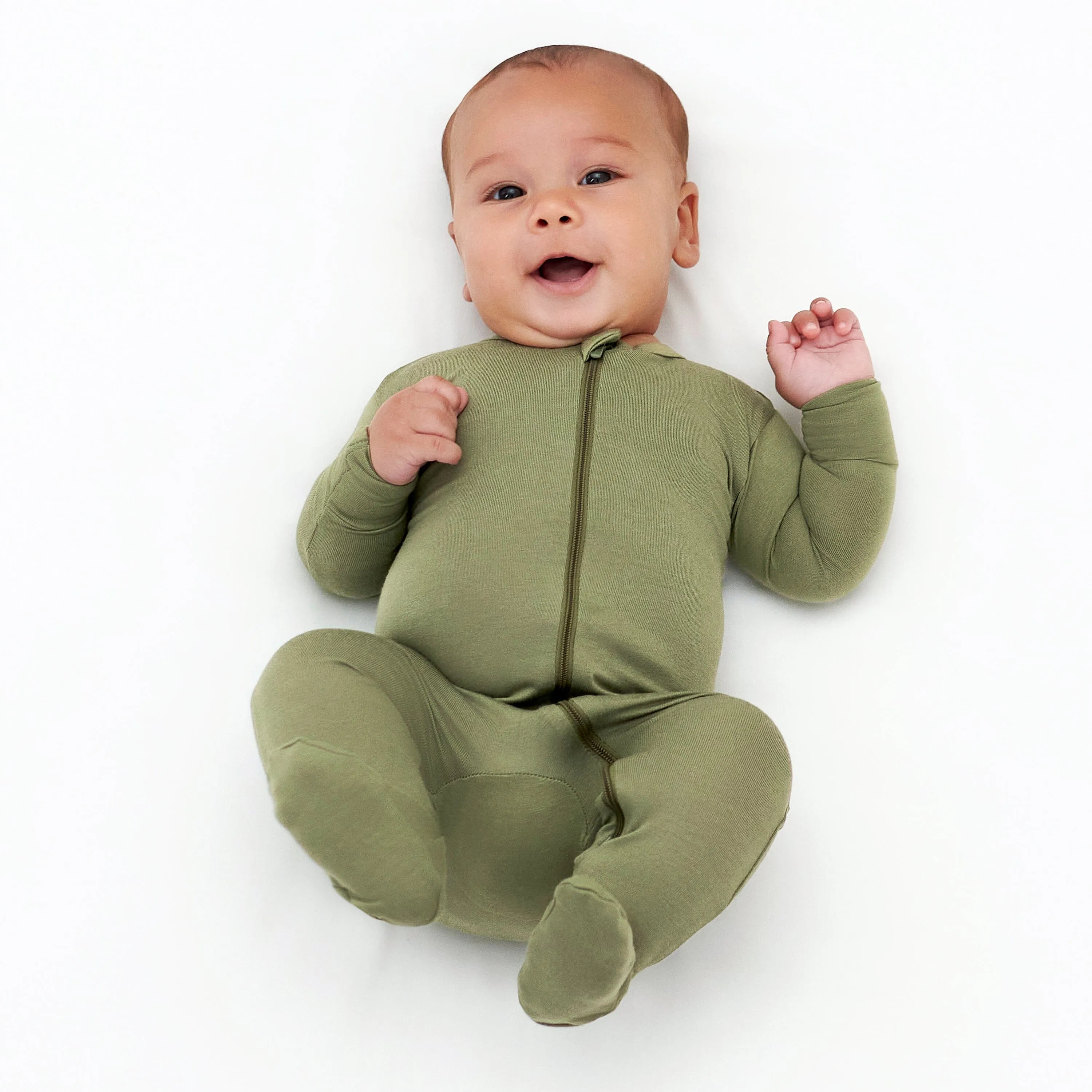 Baby & Toddler Moss Buttery Soft Viscose Made from Eucalyptus Snug Fit Footed Pajamas