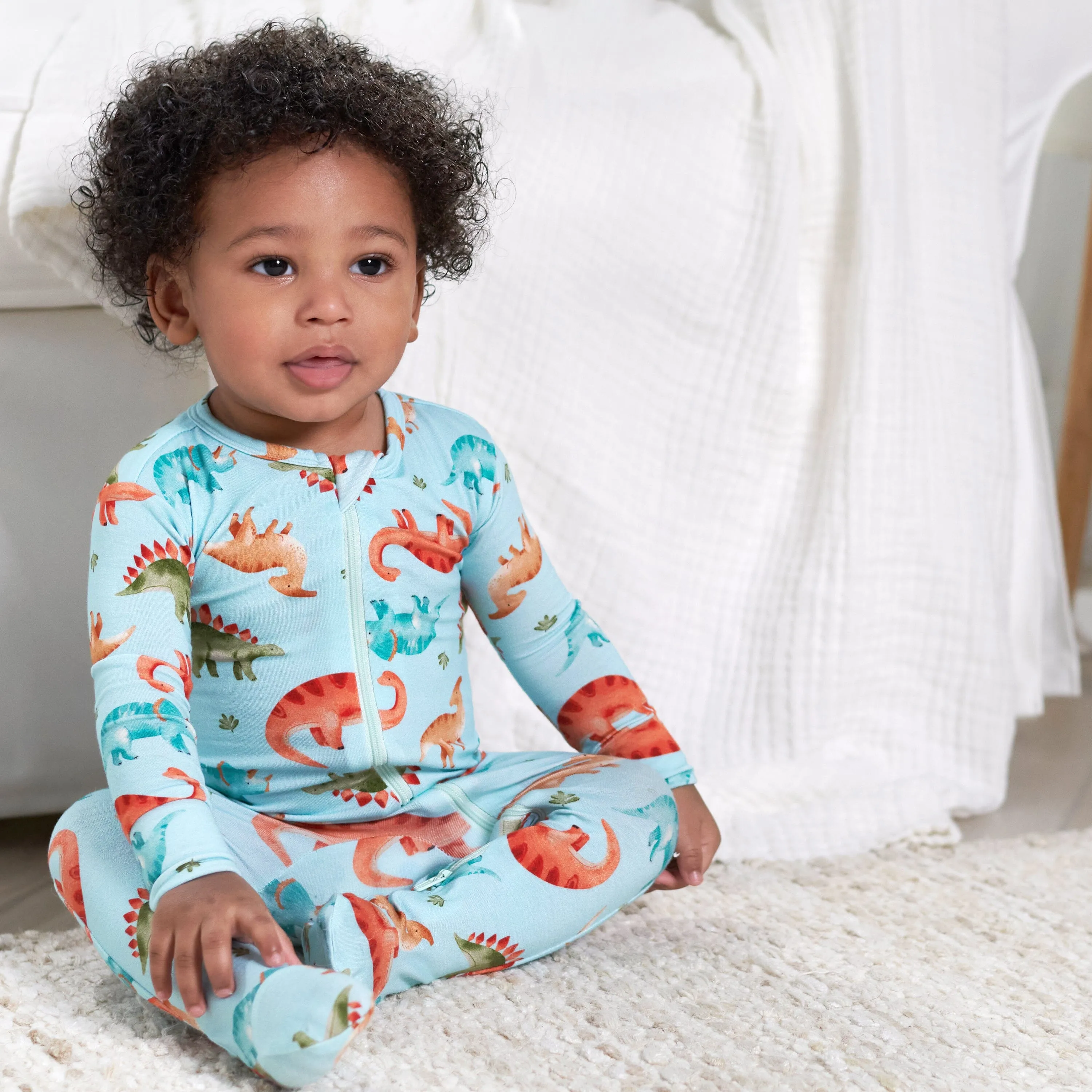 Baby & Toddler Snugosaurous Buttery Soft Viscose Made from Eucalyptus Snug Fit Footed Pajamas