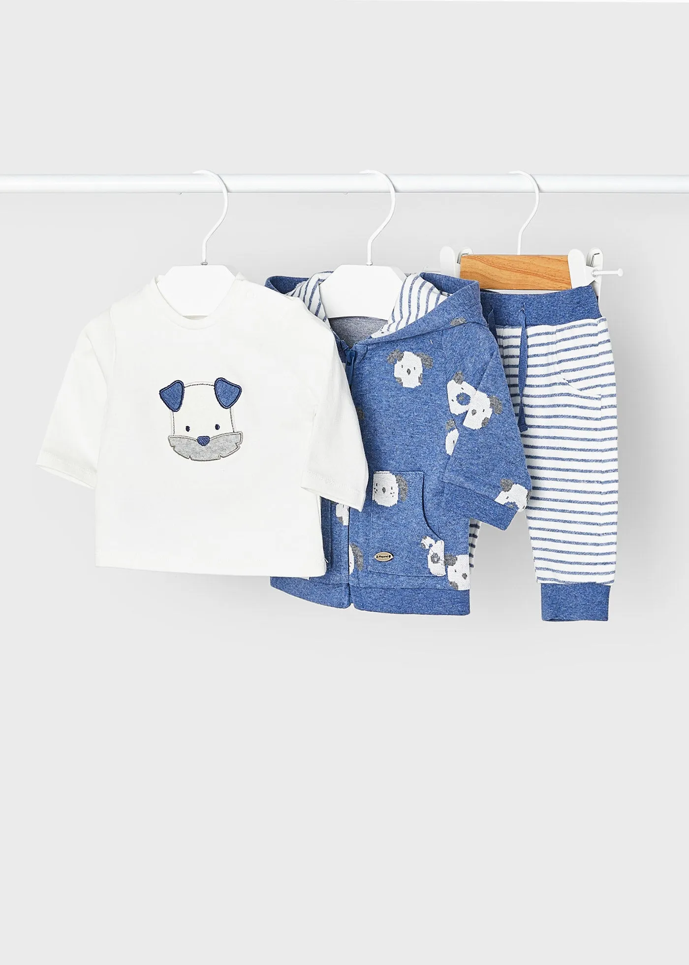 Baby Boys 3-Pieces Patterned Tracksuit Newborn Set  | Mayoral