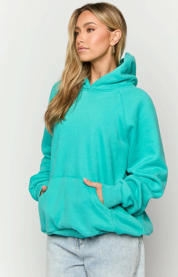 Beginning Teal Established Bubble Hoodie