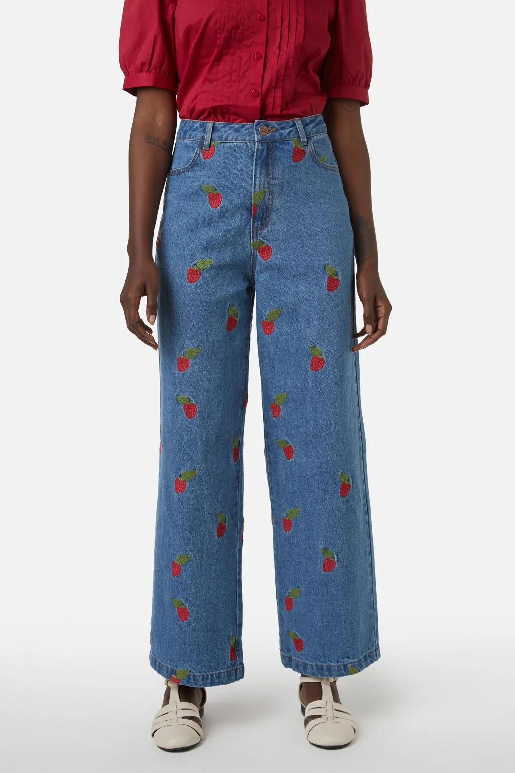 Berry Sweet Embroidered Jean