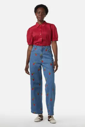 Berry Sweet Embroidered Jean