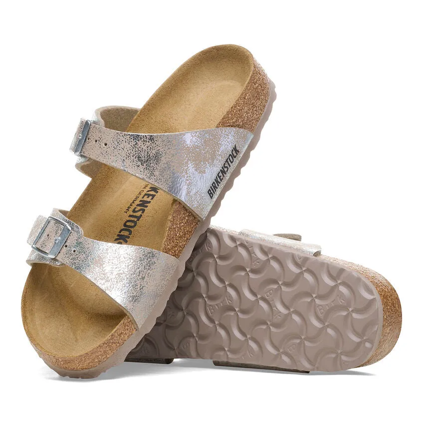 Birkenstock Women's Sydney Synthetics - Washed Metallic Silver