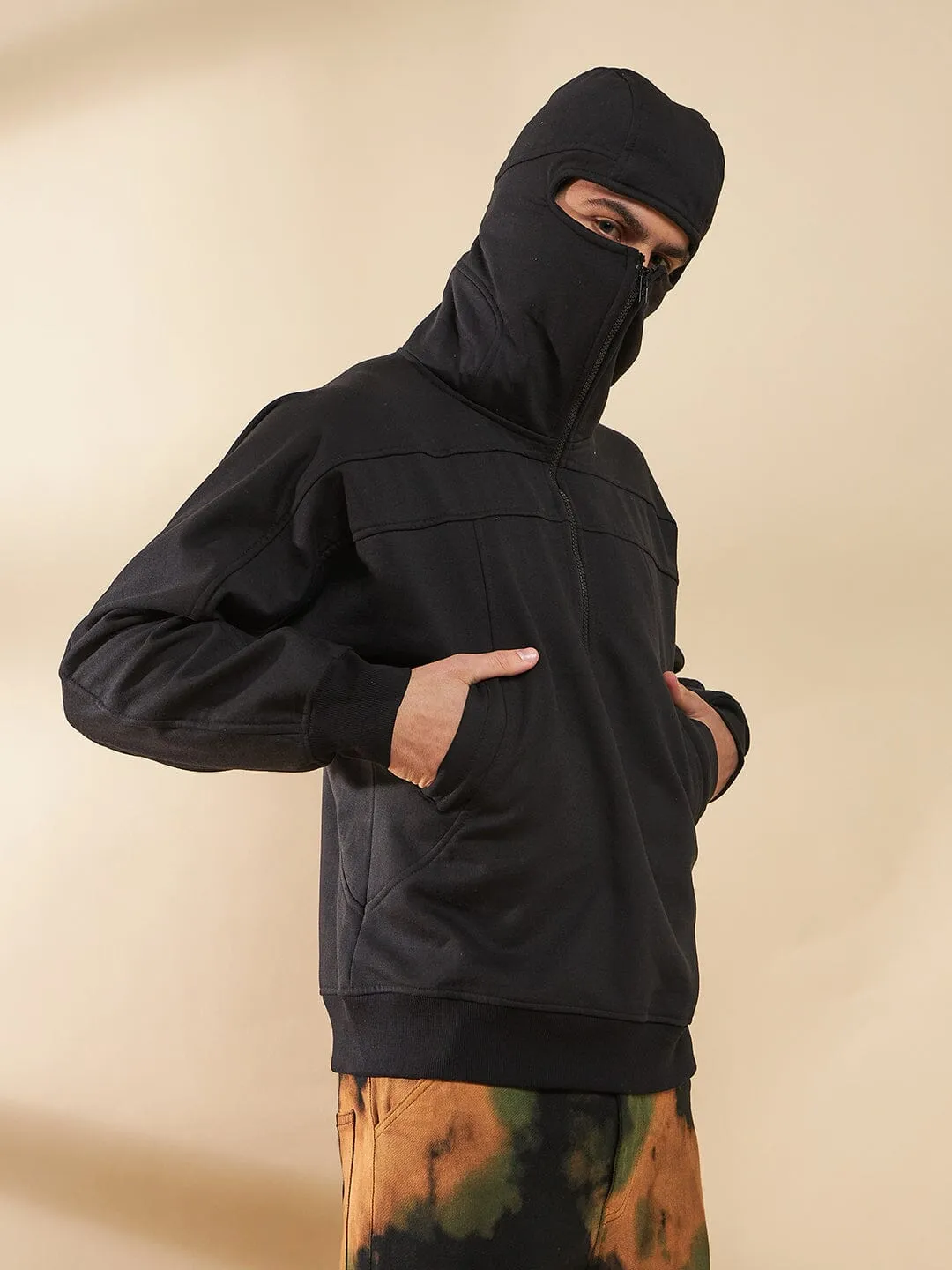 Black Baggy Smugglers Hooded Sweatshirt