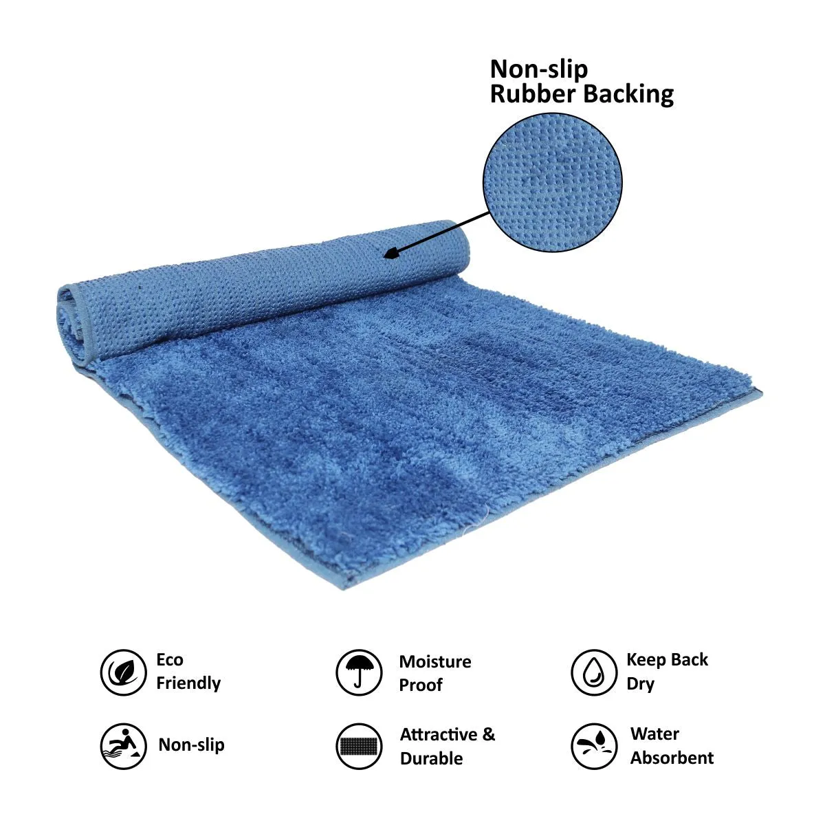 Blue Shaggy Rug