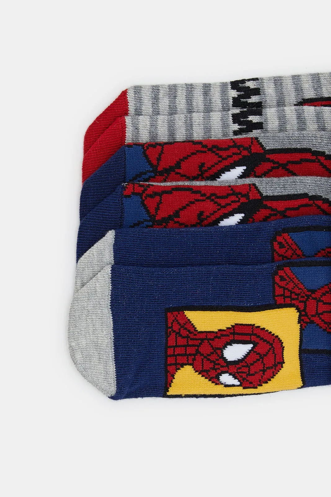 Boys Assorted Spider Man Socks Set (Pack Of 3)