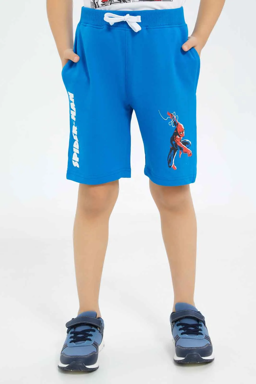 Boys Blue Spider Man Short