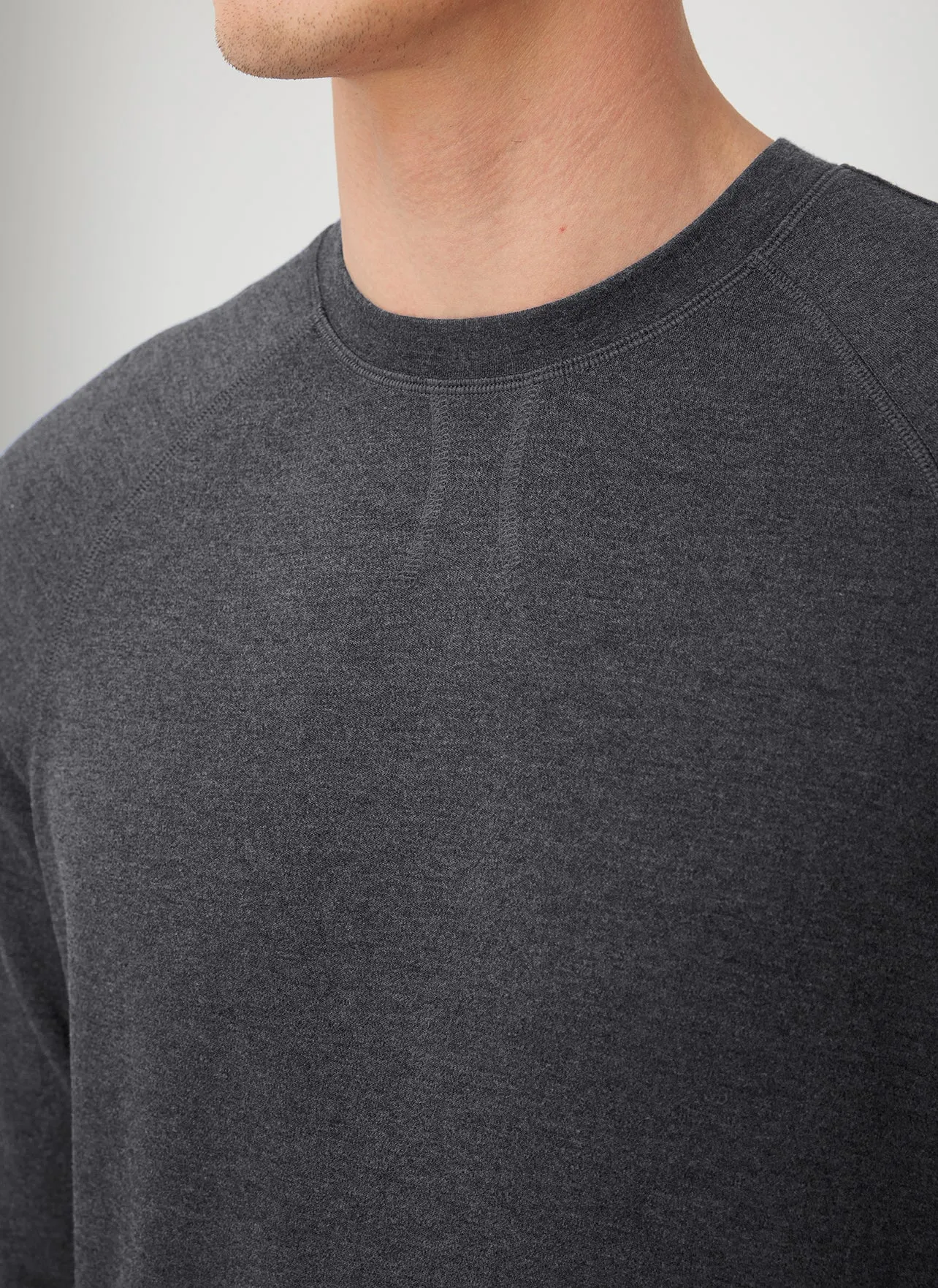 Brushed Long Sleeve Crewneck Tee