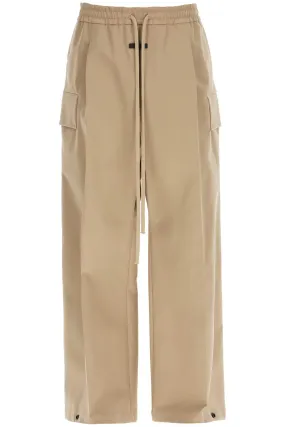 CARGO WOOL AND COTTON BLEND TROUSERS