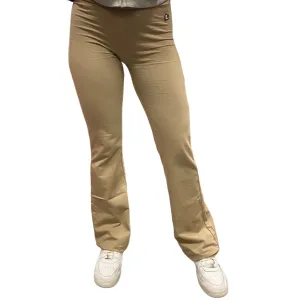 Champion pantalone sportivo da donna a vita alta e largo a zampa 117137 beige