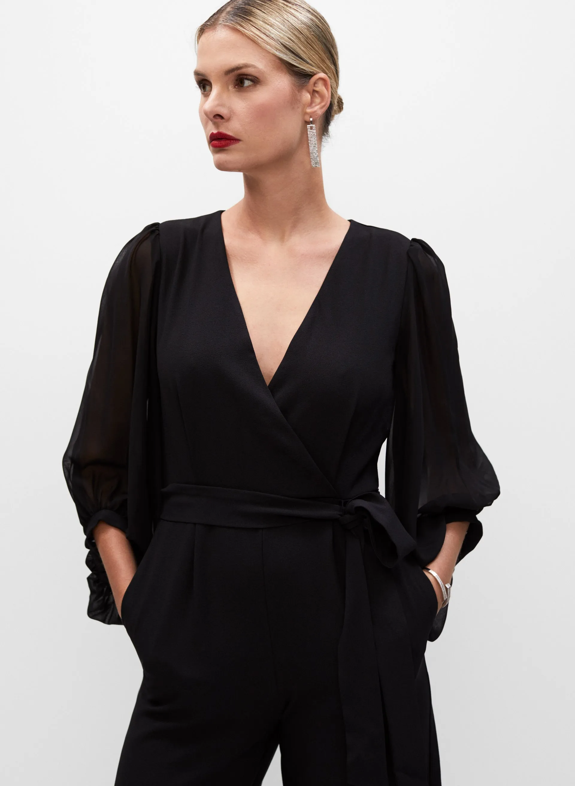 Chiffon Sleeve Jumpsuit