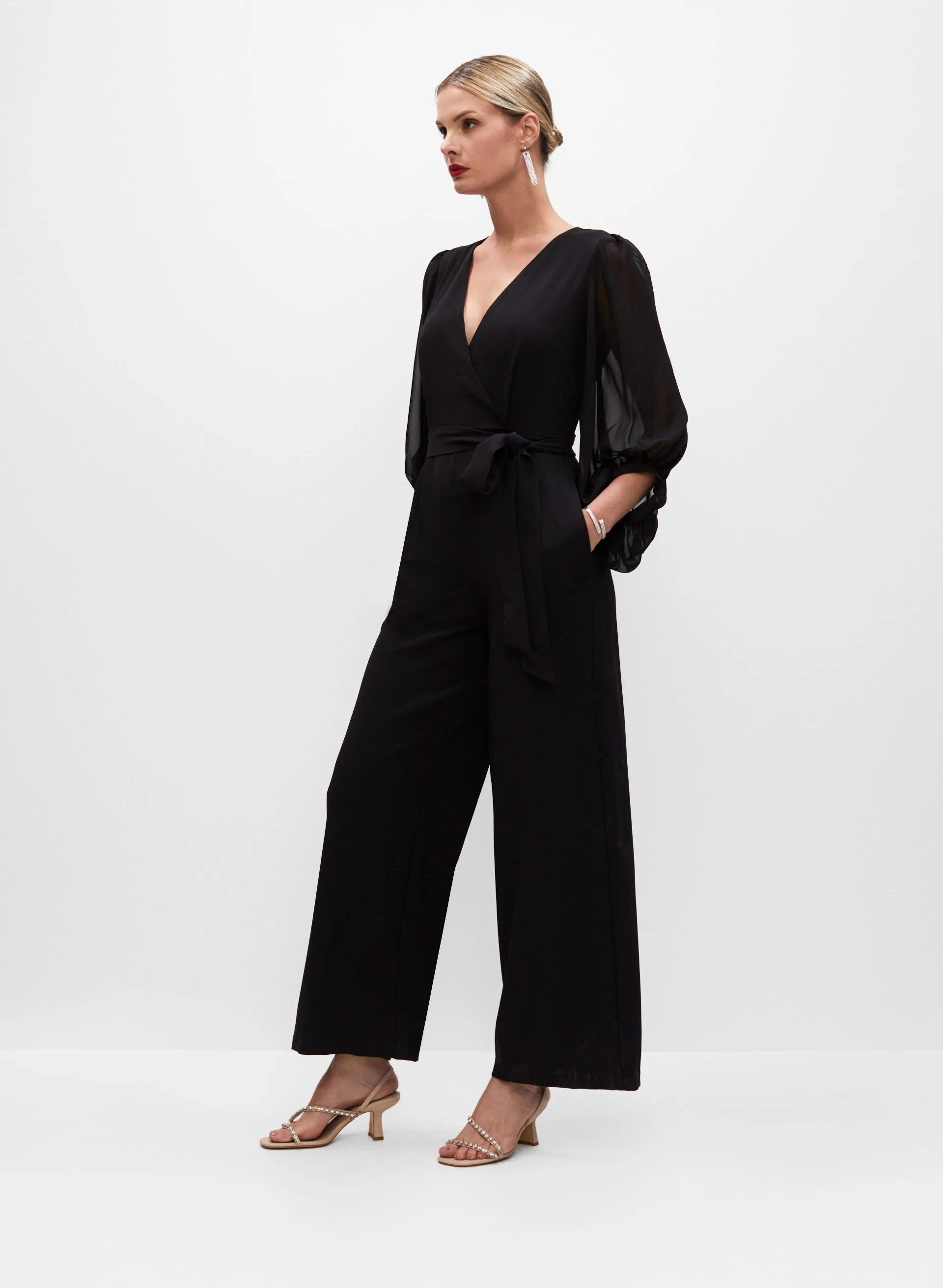 Chiffon Sleeve Jumpsuit