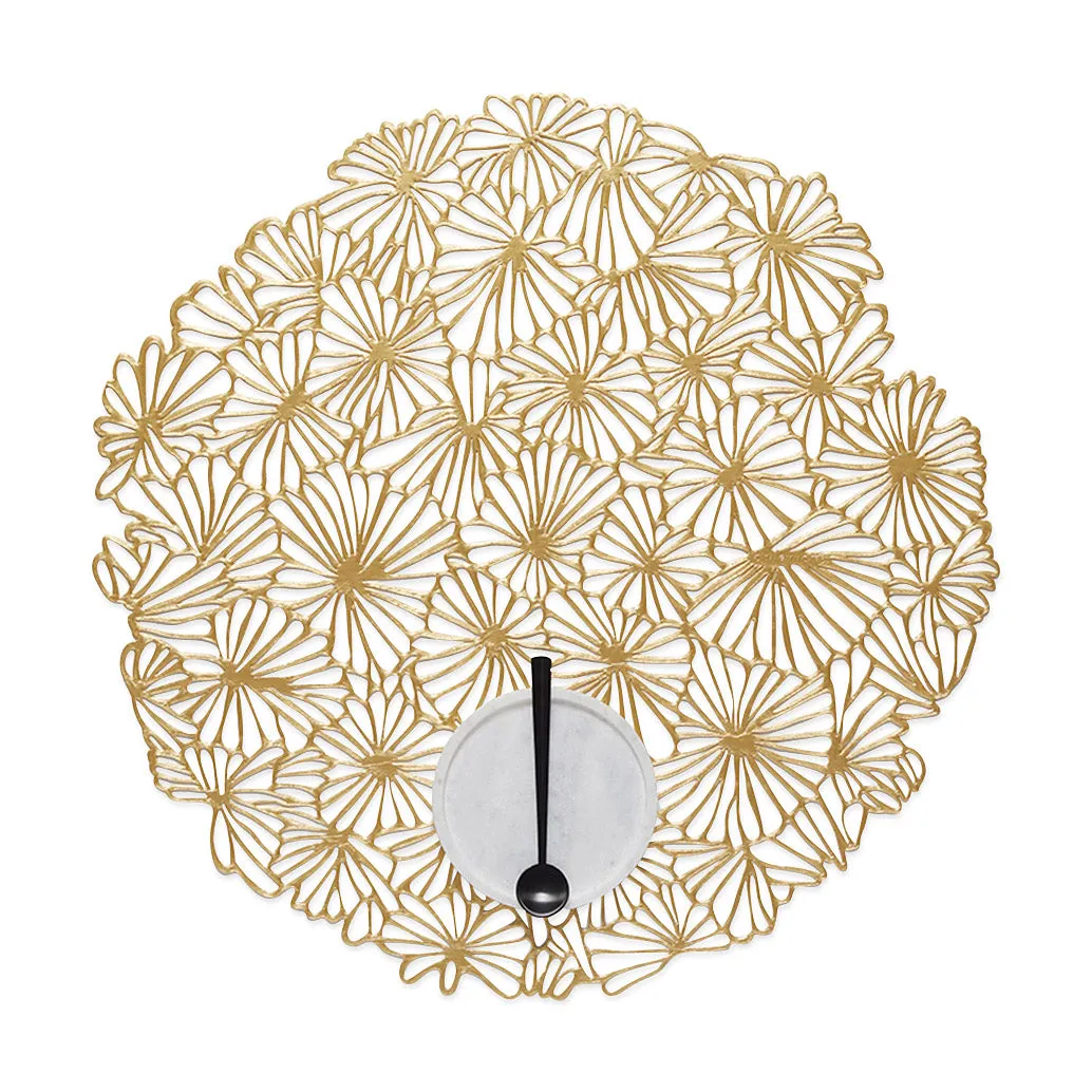 Chilewich Daisy Round Placemat - Gold