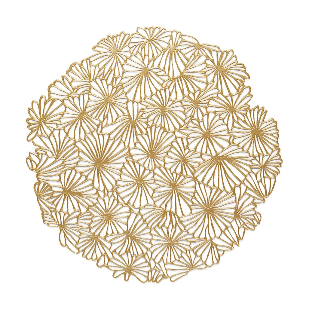 Chilewich Daisy Round Placemat - Gold