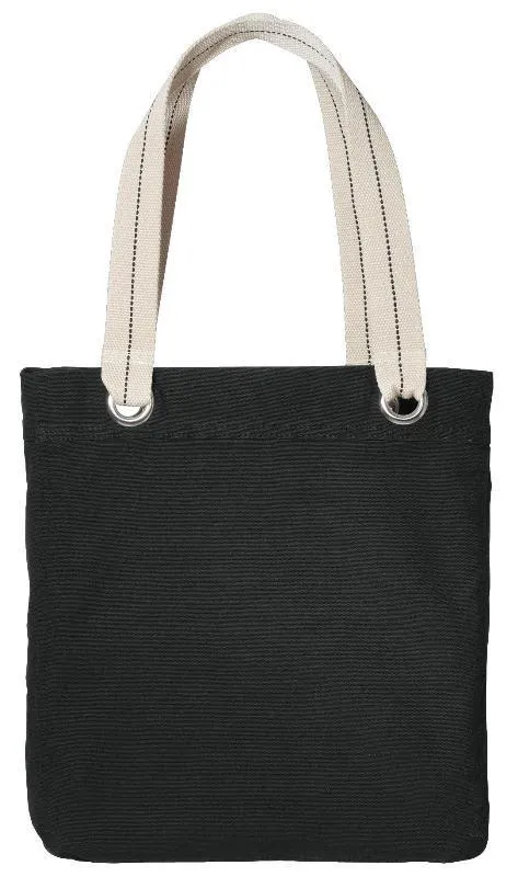 Colorful Cotton Canvas Allie Tote Bag with Interior Lining