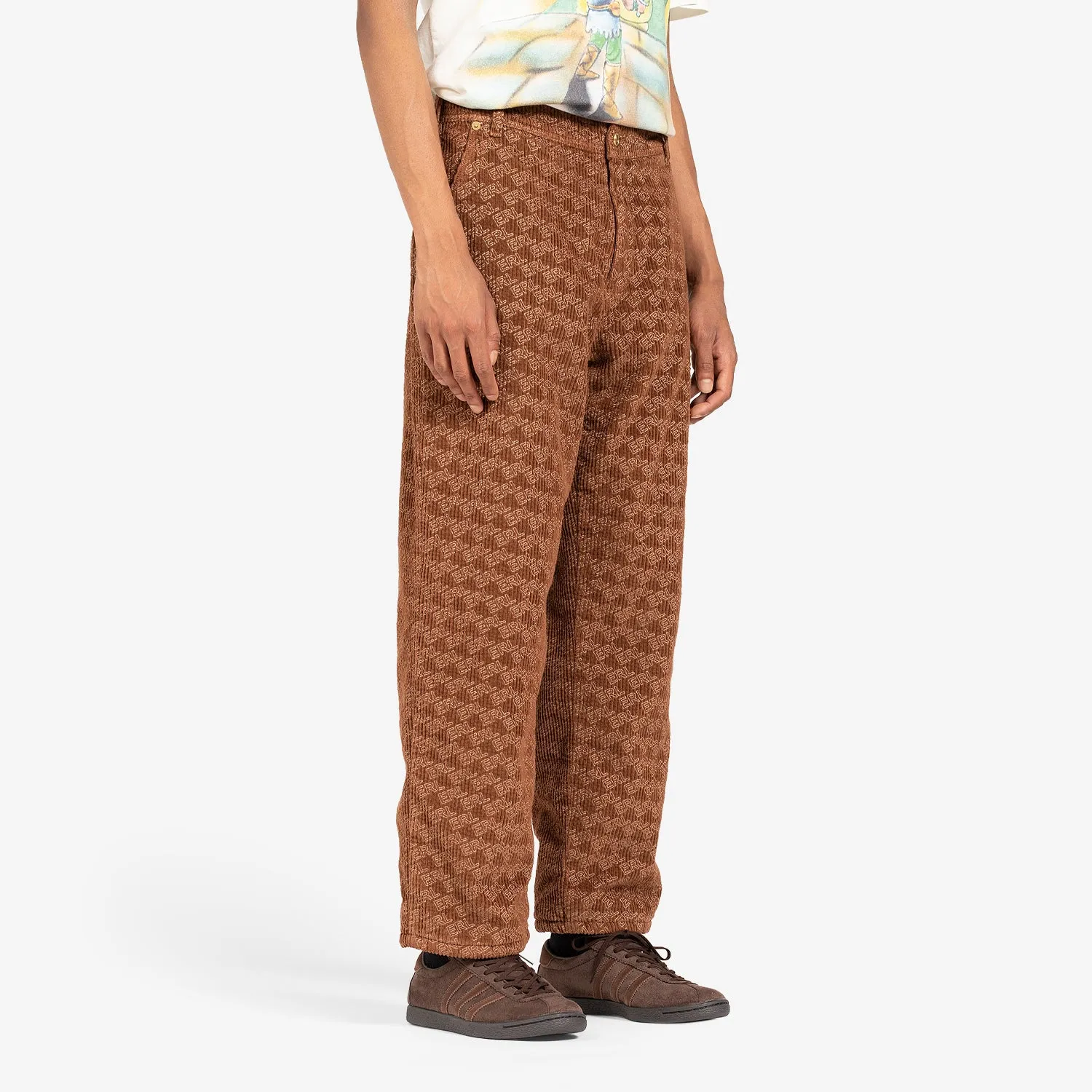 Corduroy Embossed Pant Woven Brown