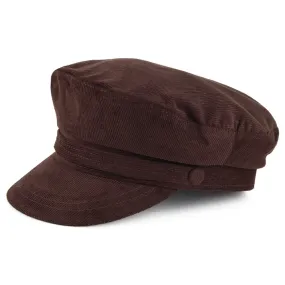 Corduroy Fiddler Cap - Brown Wholesale Pack