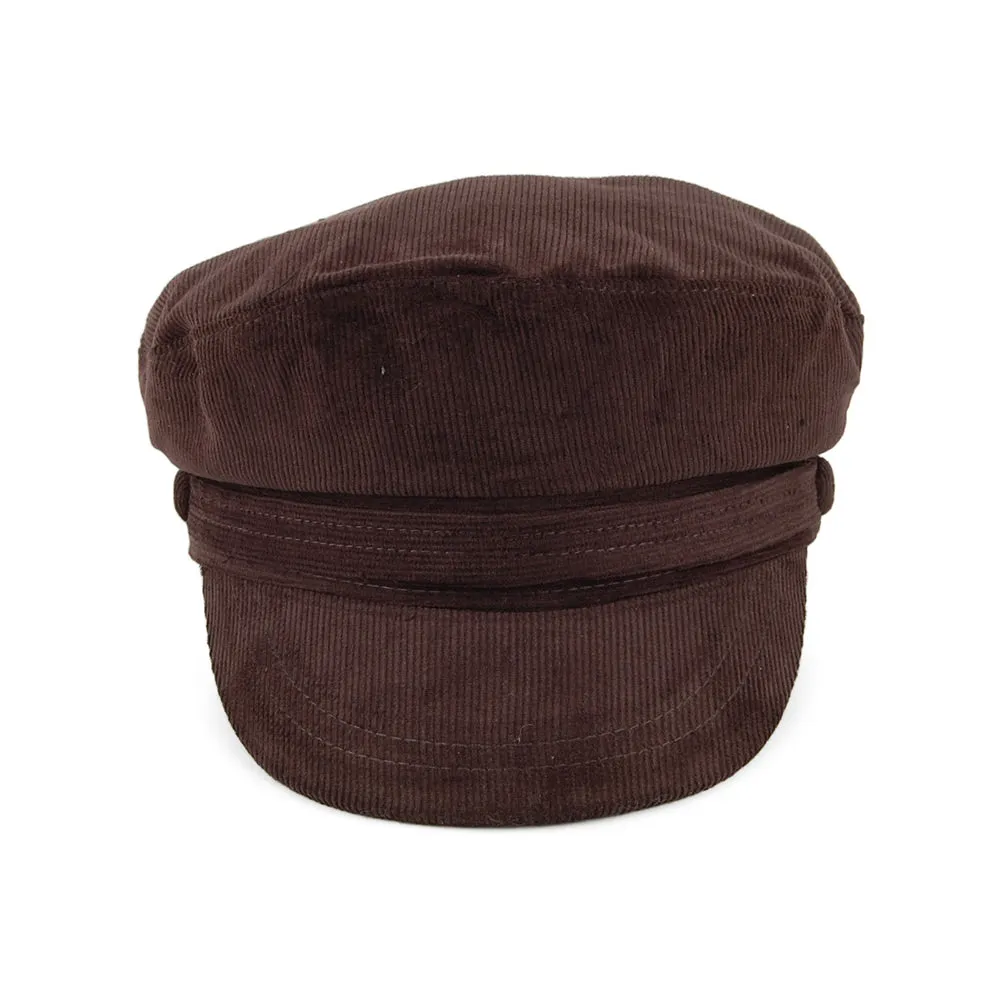 Corduroy Fiddler Cap - Brown Wholesale Pack