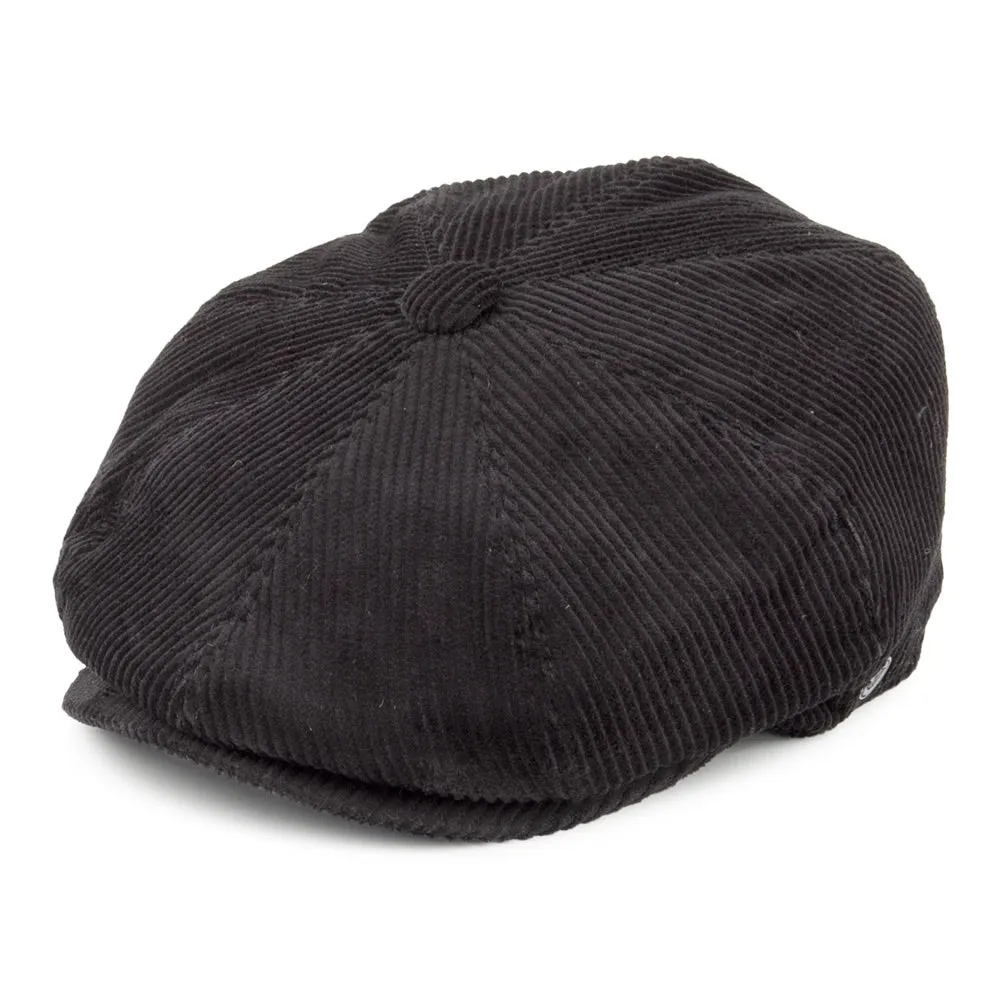 Corduroy Newsboy Cap - Black