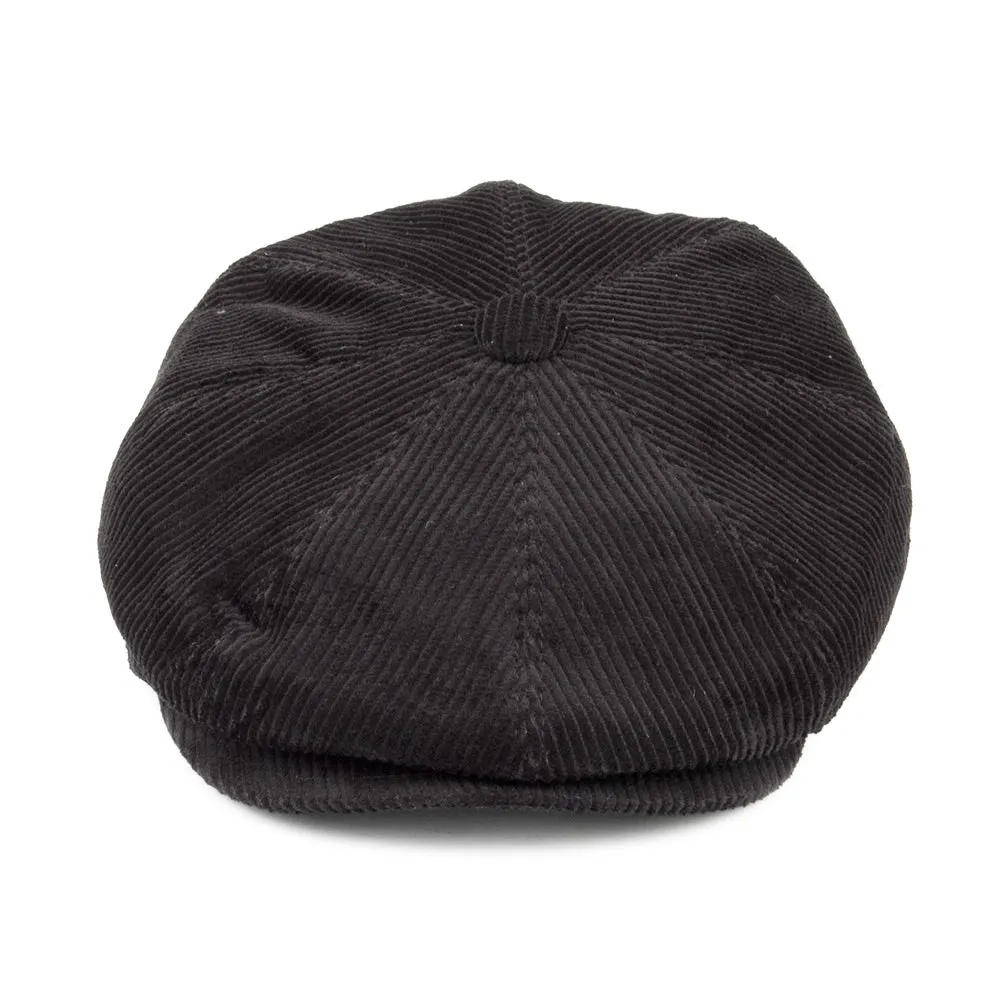 Corduroy Newsboy Cap - Black