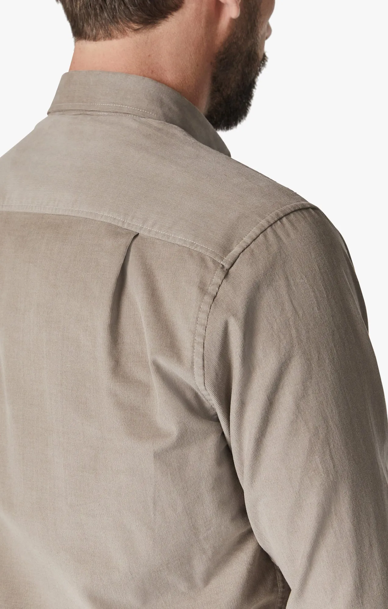 Corduroy Shirt In Beige