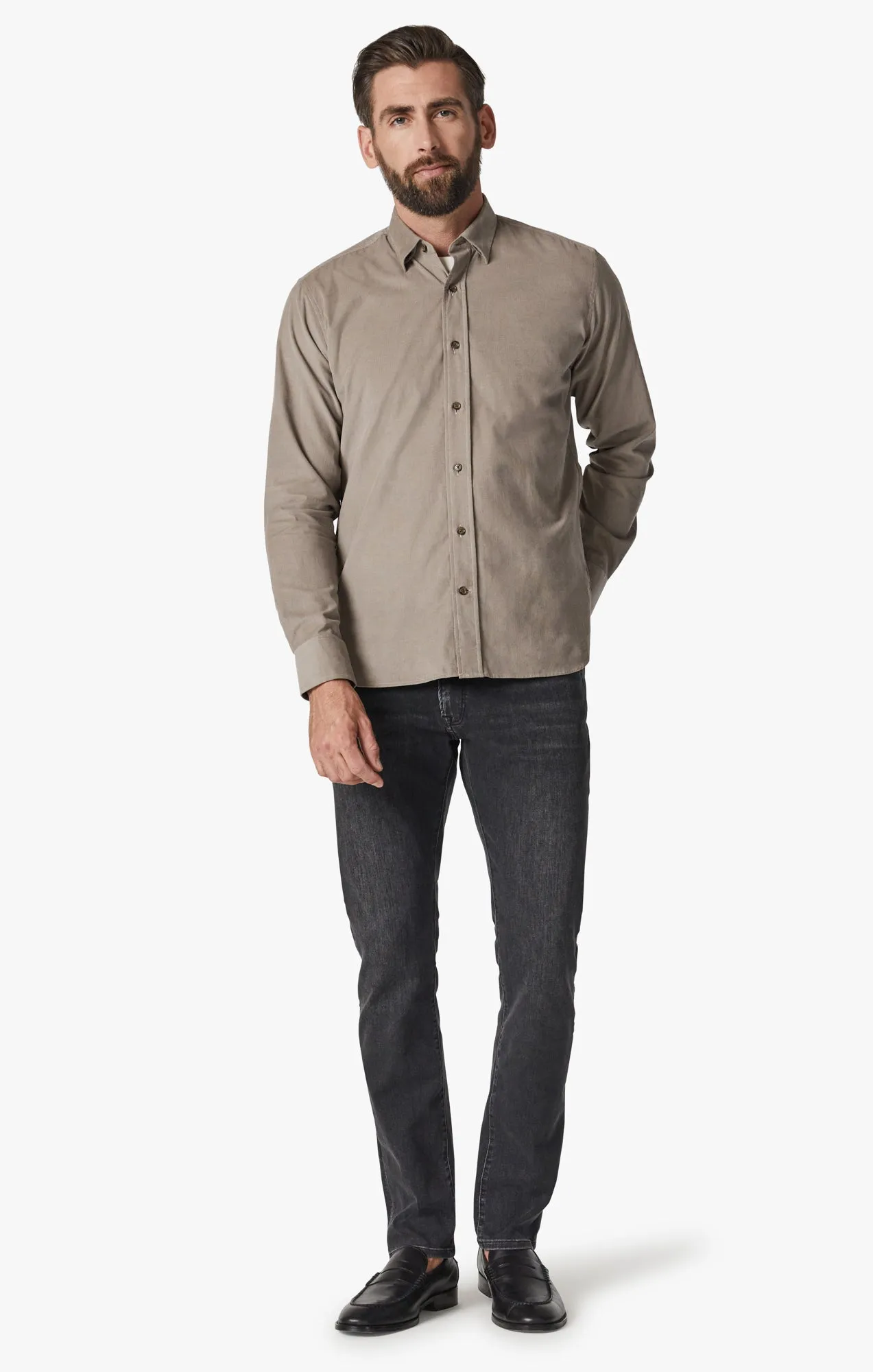 Corduroy Shirt In Beige