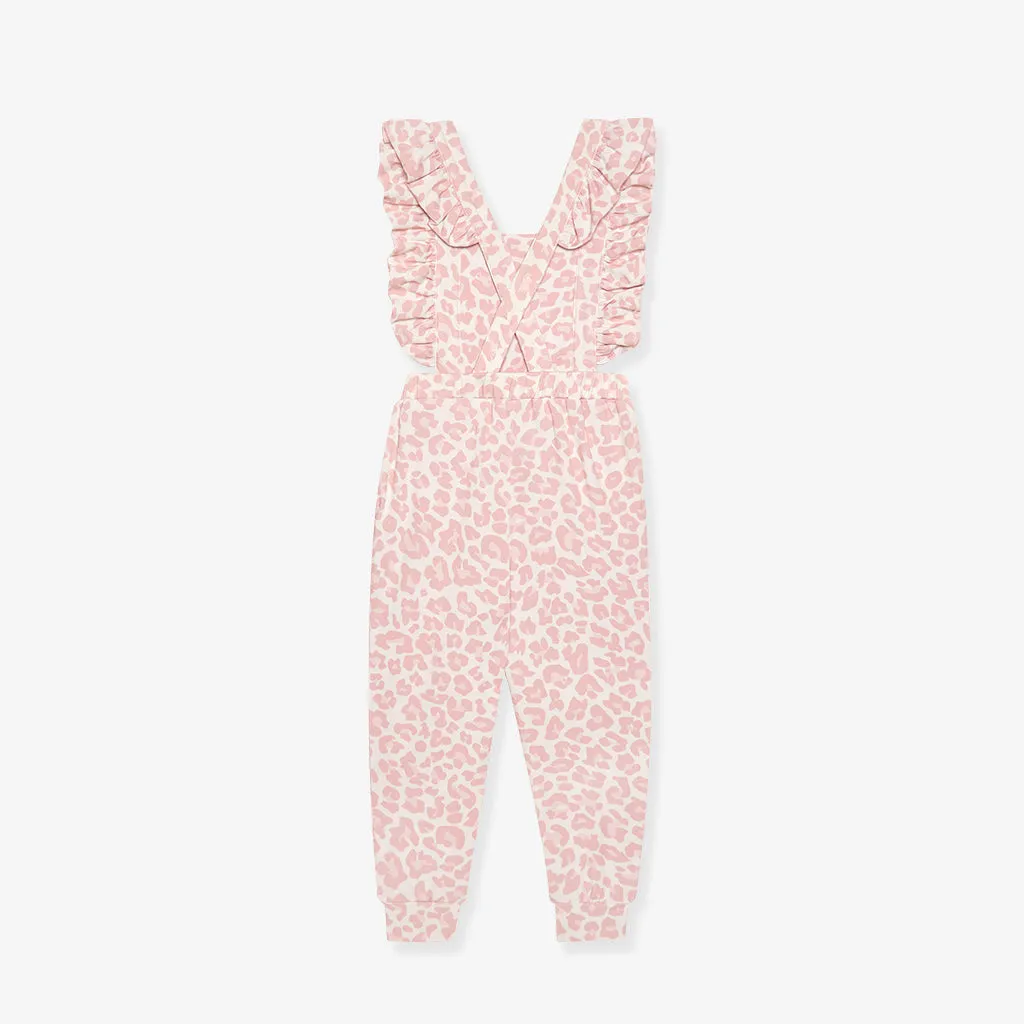 Delaney French Terry Ruffled Overalls