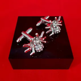 Diamante Spider Cufflinks