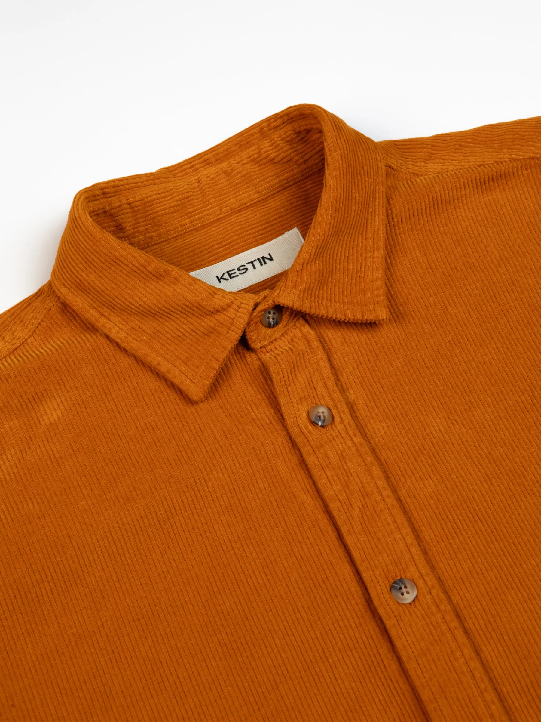 Dirleton Shirt In Saffron 12W Cotton Corduroy