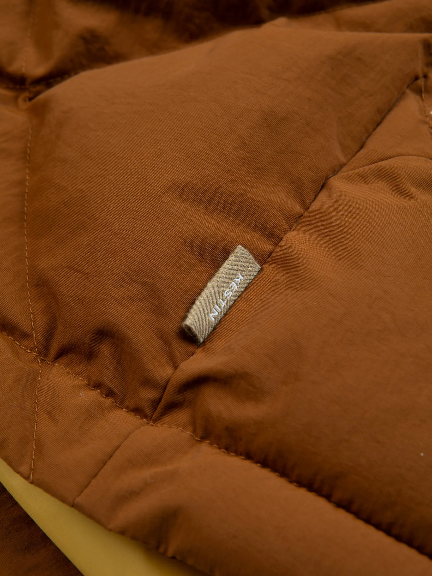 Dunbar Padded Jacket In Tobacco Recycled Nylon