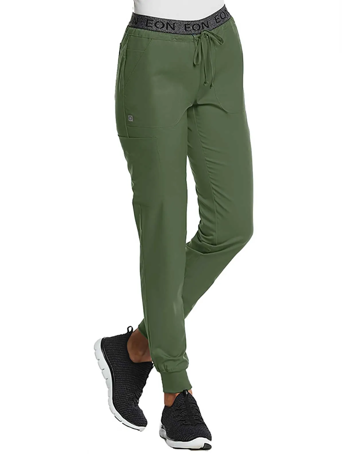 EON Sport - Women's Sporty Full Elastic Logo Waist Jogger Pant