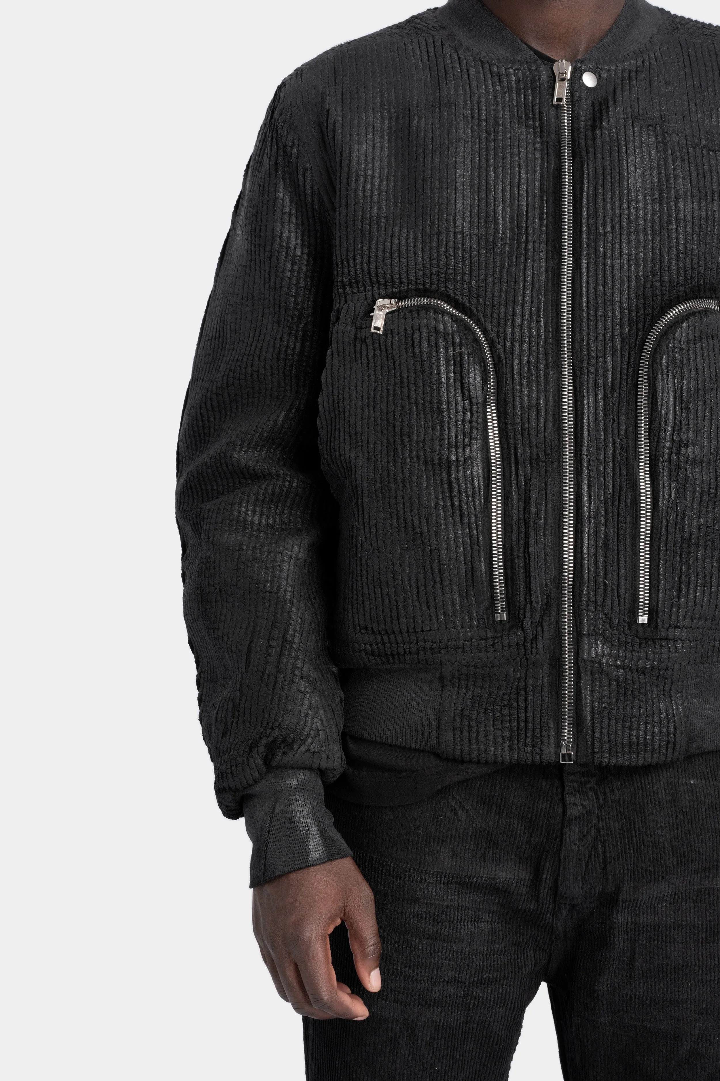 Flight bomber, Coated corduroy