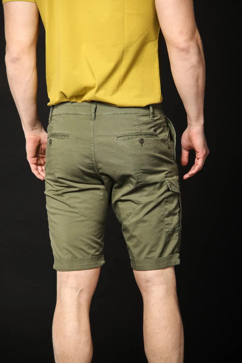 George men's cargo bermuda in stretch cotton limited edition  carrot fit