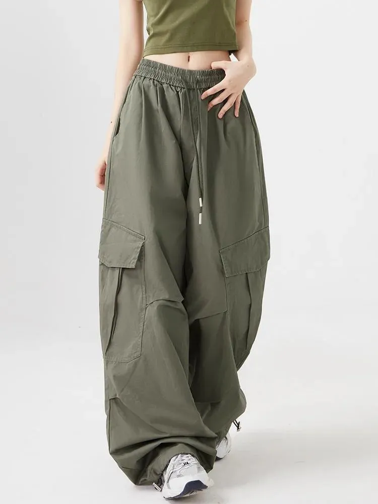 Gorpcore Green Oversize Japanese Beige Harajuku Baggy Pant