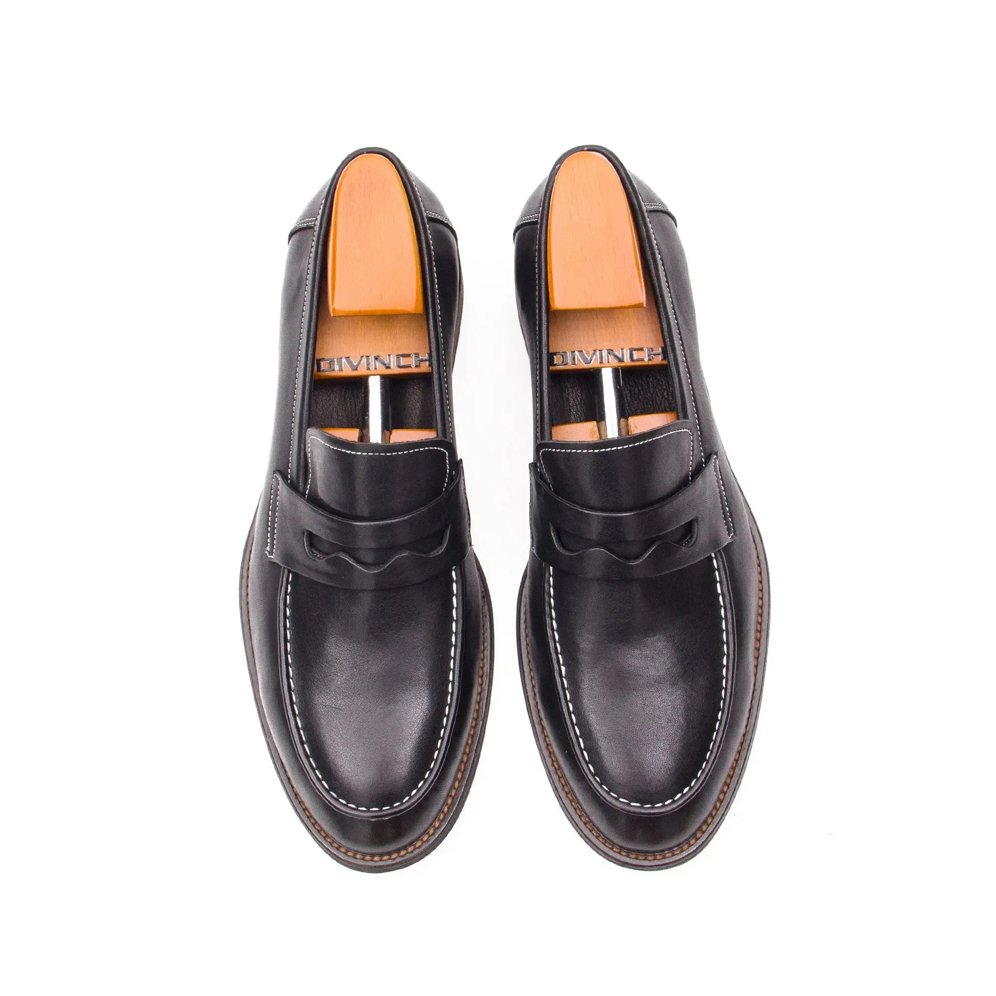 Hand Washed Leather LOAFERS Shoes 23098