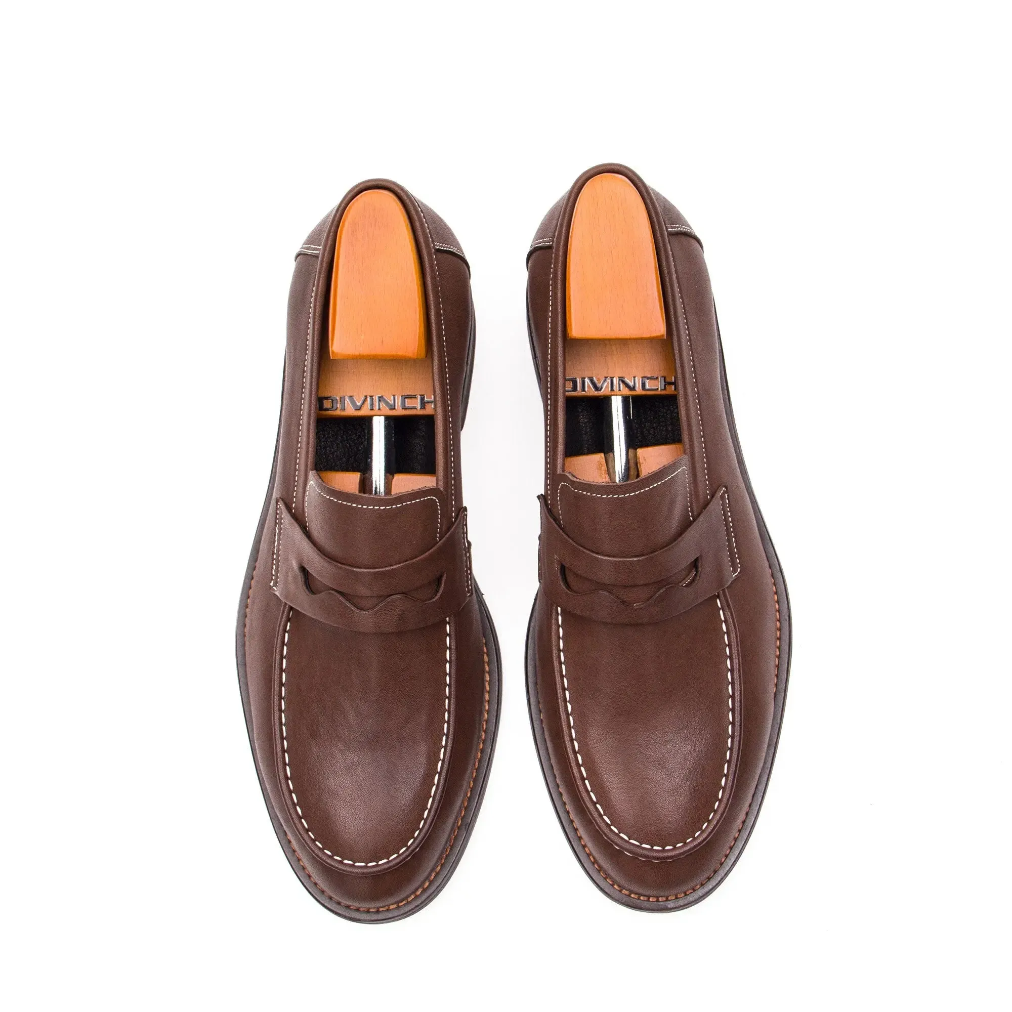 Hand Washed Leather LOAFERS Shoes 23098