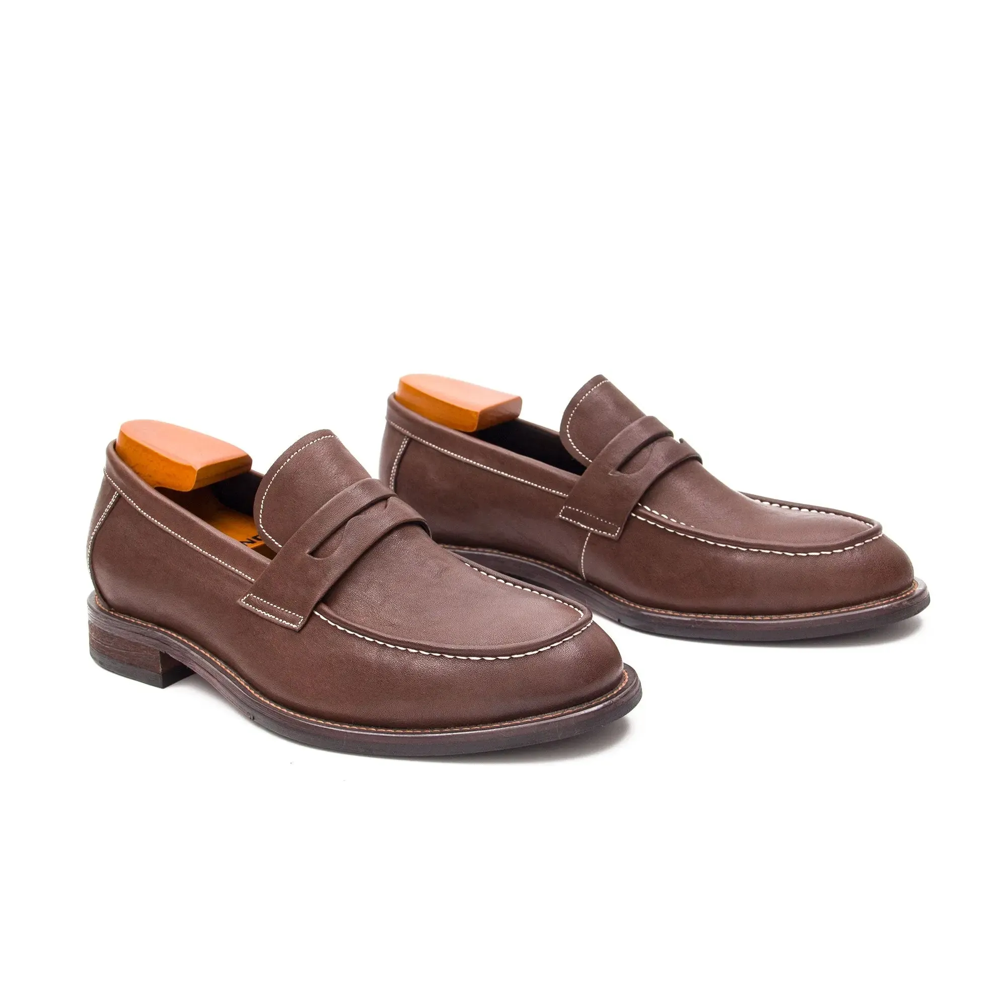 Hand Washed Leather LOAFERS Shoes 23098